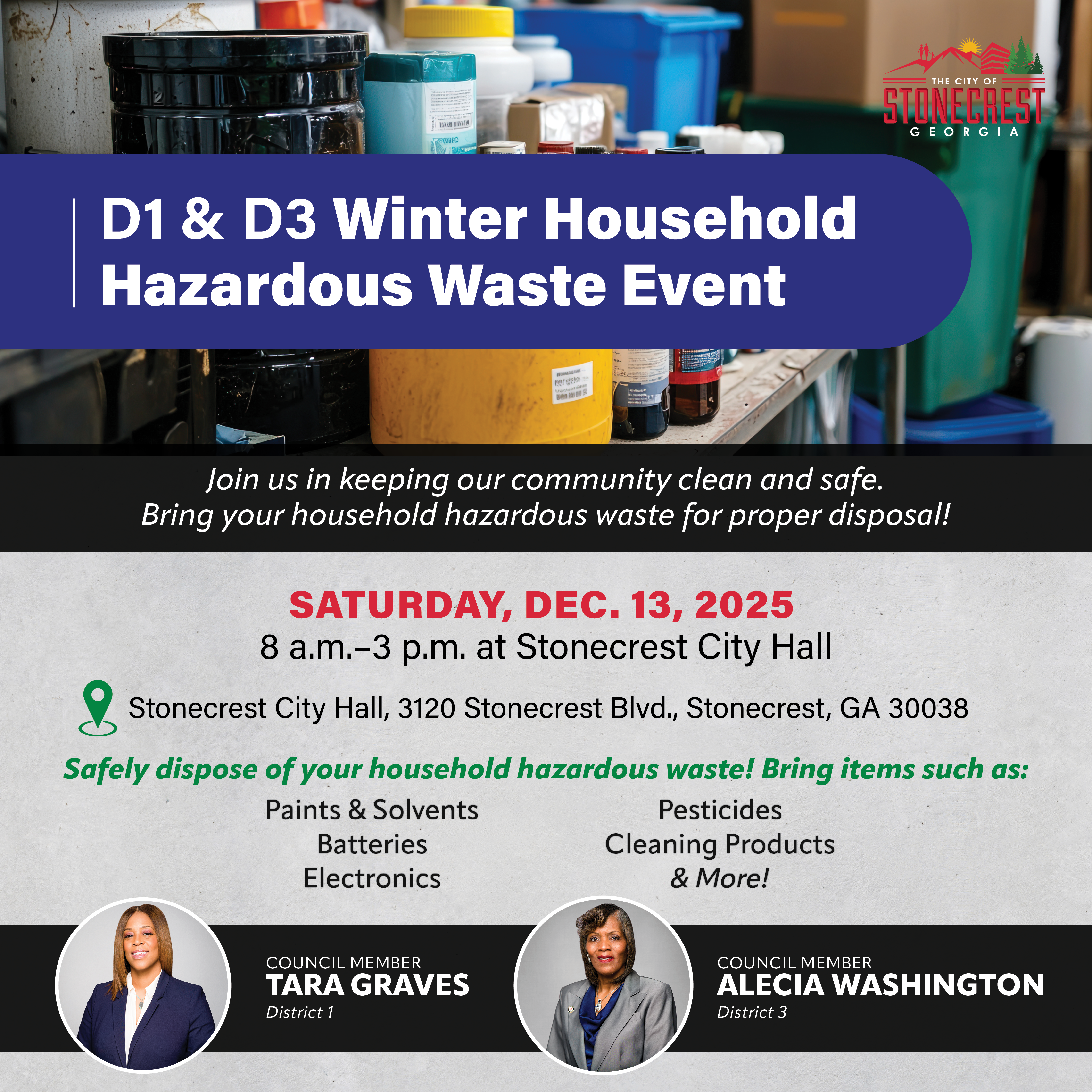 D1 and D3 Winter Household Waste Event