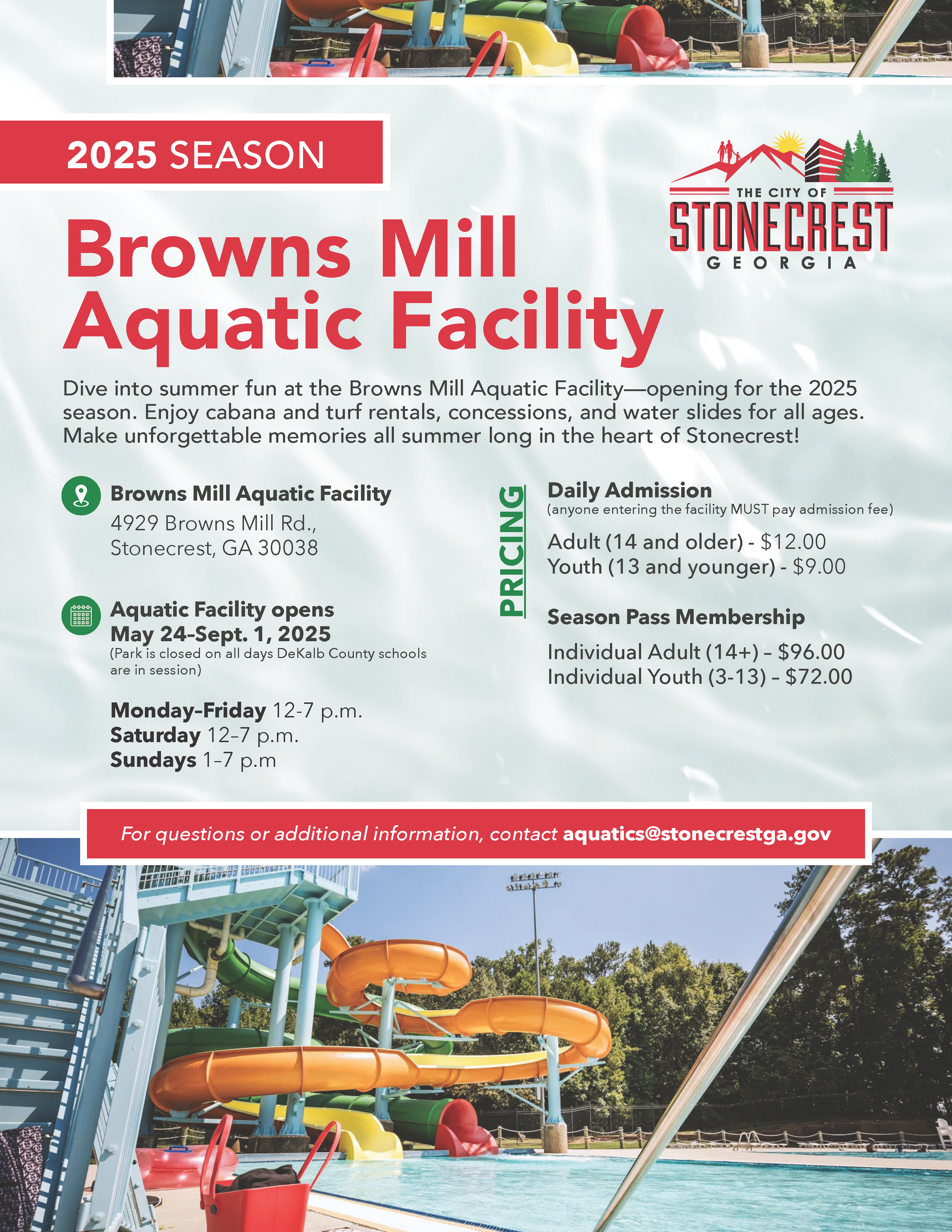 COS Aquatic Facility Opening Informaitional