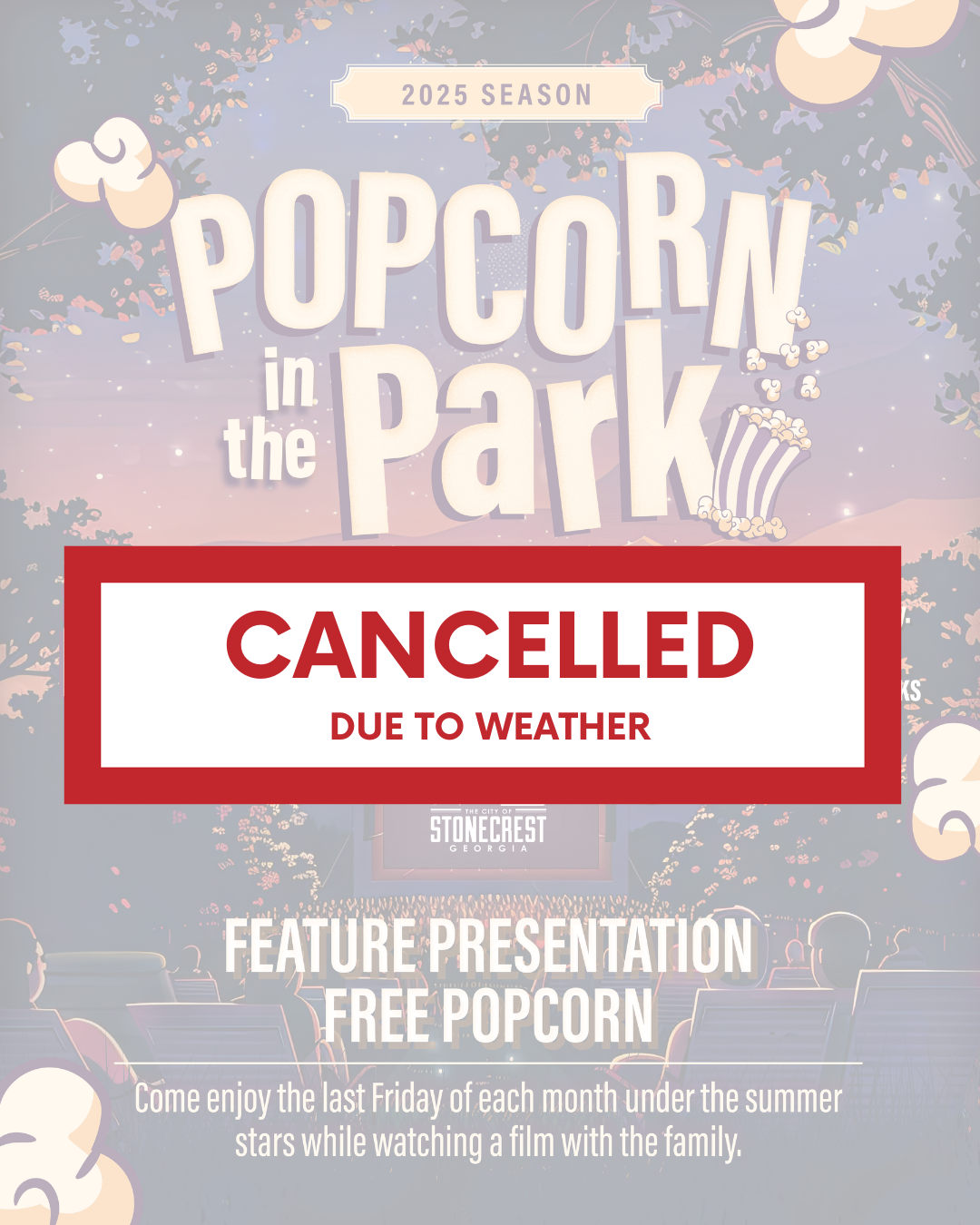 Cancelled - Popcorn in the Park